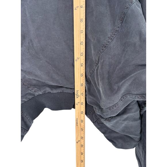 Young Fabulous & Broke The Fara Jacket Cropped Utility Medium Gray Boho Urban - Picture 9 of 14